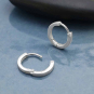 Sterling Silver Plain Huggie Hoop Earrings 13x13mm