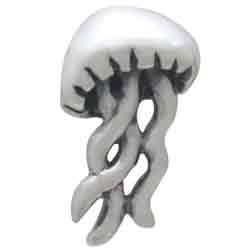 Sterling Silver Jellyfish Post Earrings 11x6mm