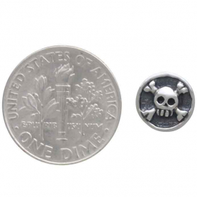 Sterling Silver Skull and Crossbones Stud Earrings