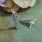 Sterling Silver Fern Post Earrings