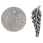 Sterling Silver Fern Post Earrings with Dime