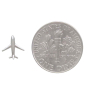 Sterling Silver Airplane Post Earrings with Dime