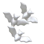 Sterling Silver Bat Cluster Post Earrings Front View