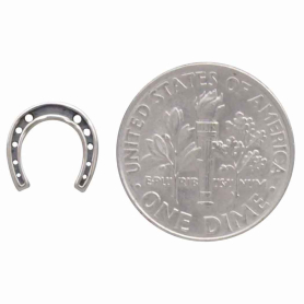 Sterling Silver Horseshoe Post Earrings with Dime