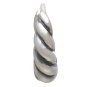 Sterling Silver Twisted Teardrop Huggie Hoop Front View