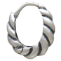 Sterling Silver Twisted Teardrop Huggie Hoop Side View