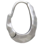 Sterling Silver Hammered Teardrop Huggie Hoop Side View