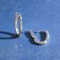 Sterling Silver Oval Huggie Hoops 12x19mm