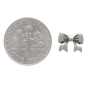 Sterling Silver Bow Post Earrings with Dime