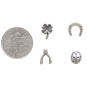 Sterling Silver Good Luck Post Earring Set with Dime