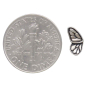 Sterling Silver Tiny Butterfly Wing Post Earrings with Dime