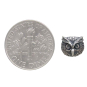 Sterling Silver Owl Face Post Earrings with Dime