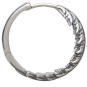 Sterling Silver Fern Huggie Hoops Side View