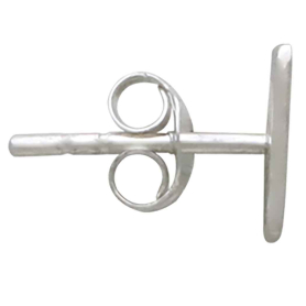 Sterling Silver Domino Post Earrings Side View