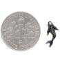Sterling Silver Tiny Koi Post Earrings with Dime