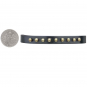 Mixed Metal Black Cuff Bracelet with Bronze Granulation