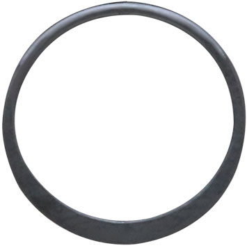 Sterling Silver Black Finish Half Hammered Circle Link 15mm