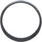 Sterling Silver Black Finish Half Hammered Circle Link 15mm