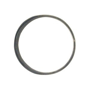 Black Sterling Silver Half Hammered Circle Link 18mm