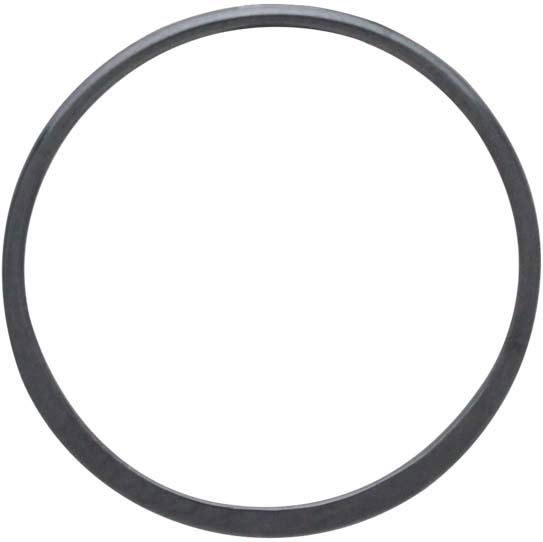 Sterling Silver Black Finish Half Hammered Circle Link 24mm