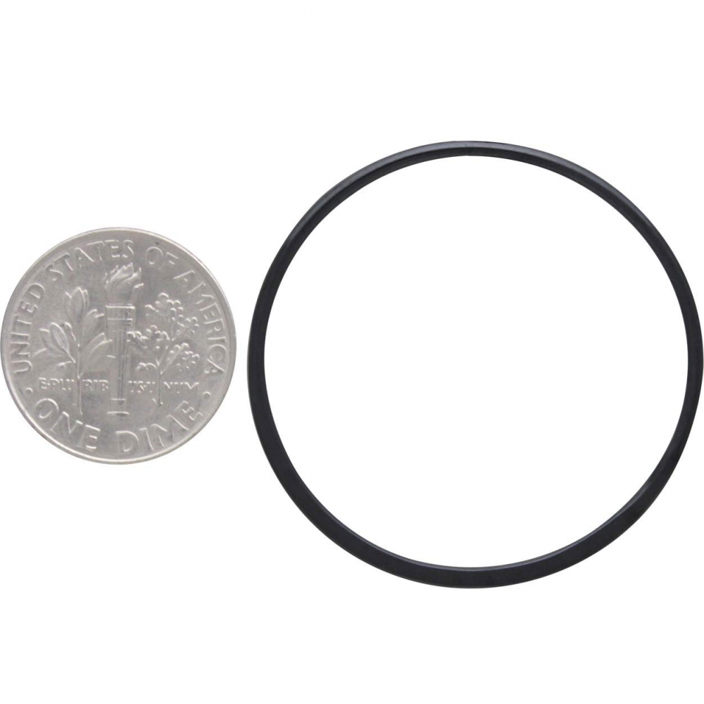 Sterling Silver Black Finish Half Hammered Circle Link 36mm