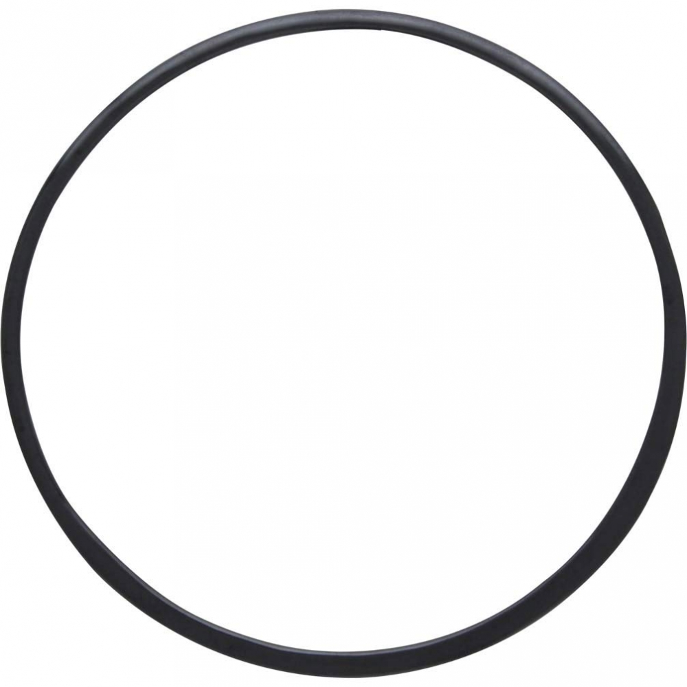 Sterling Silver Black Finish Half Hammered Circle Link 43mm