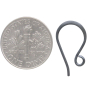 Sterling Silver Black Finish Simple Flat Ear Wire