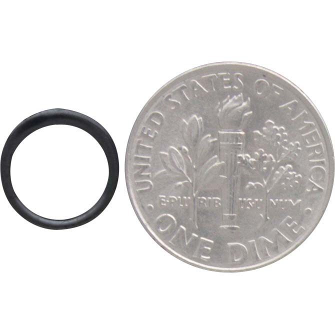 Silver Black Finish Open Circle Post Earring 10x10mm