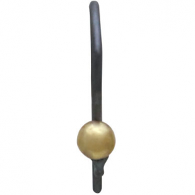 Black Finish Simple Ear Wire with Bronze Ball 