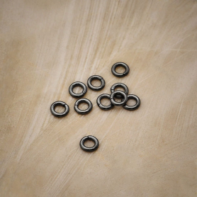 Black Oxidized Sterling Silver 4mm Open Jump Rings