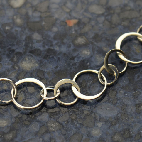 Sterling Silver Chain by the Foot - Handmade Circle Chain