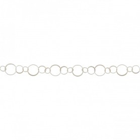 Sterling Silver Chain by the Foot - Handmade Lg Circle Chain