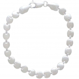 Sterling Silver Round Discs Bracelet 7.5 Inches