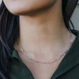 Sterling Silver Chunky Paperclip Chain