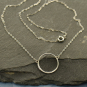Sterling Silver 18mm Circle Link Necklace