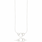 Sterling Silver Necklace With Three Circles - 16 Inch