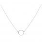 Sterling Silver Small 12mm Circle Link Necklace