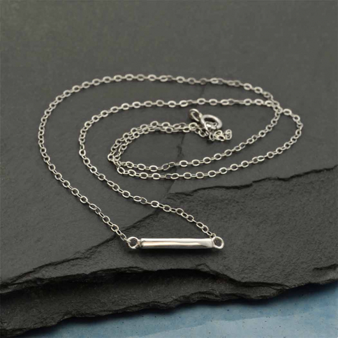 Sterling Silver Single Bar Necklace