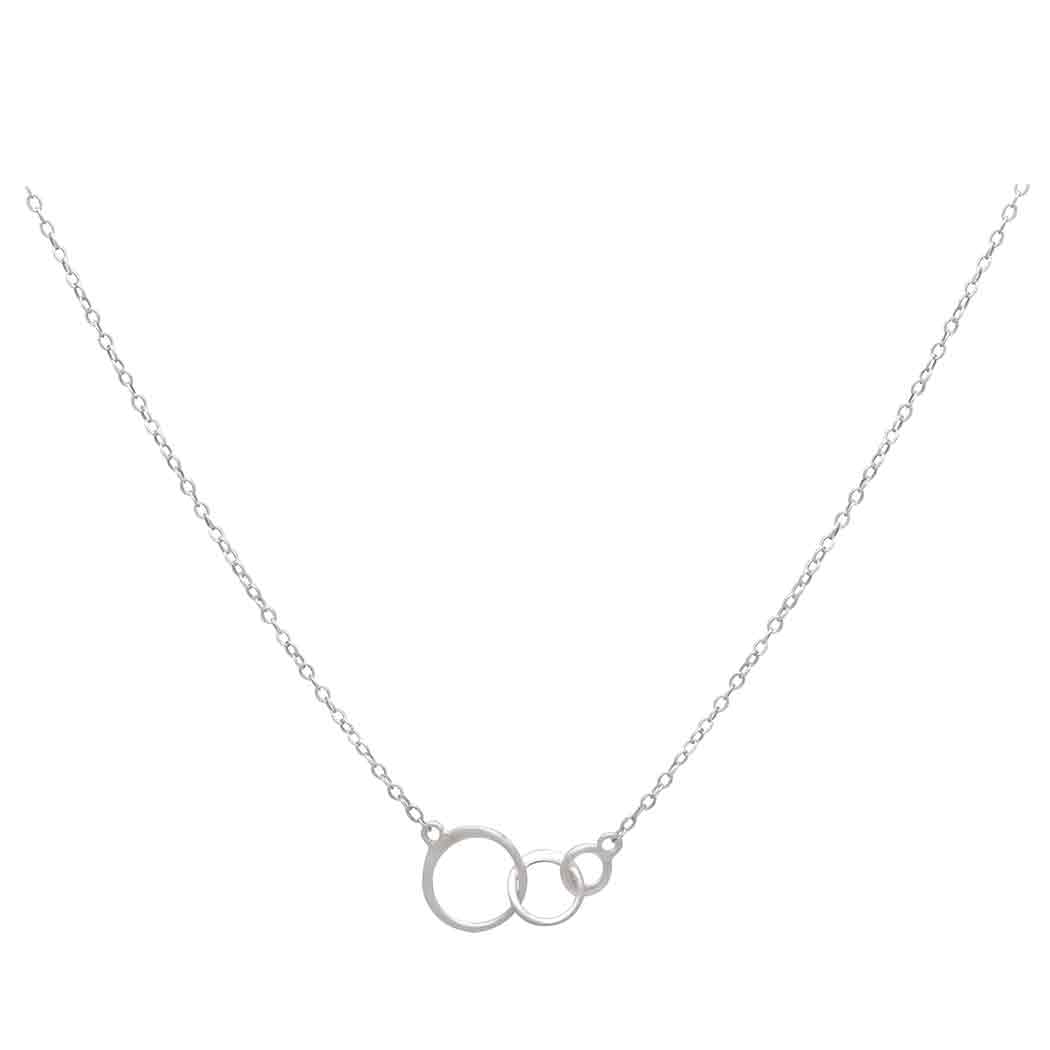 Sterling Silver Mini Three Circles Necklace