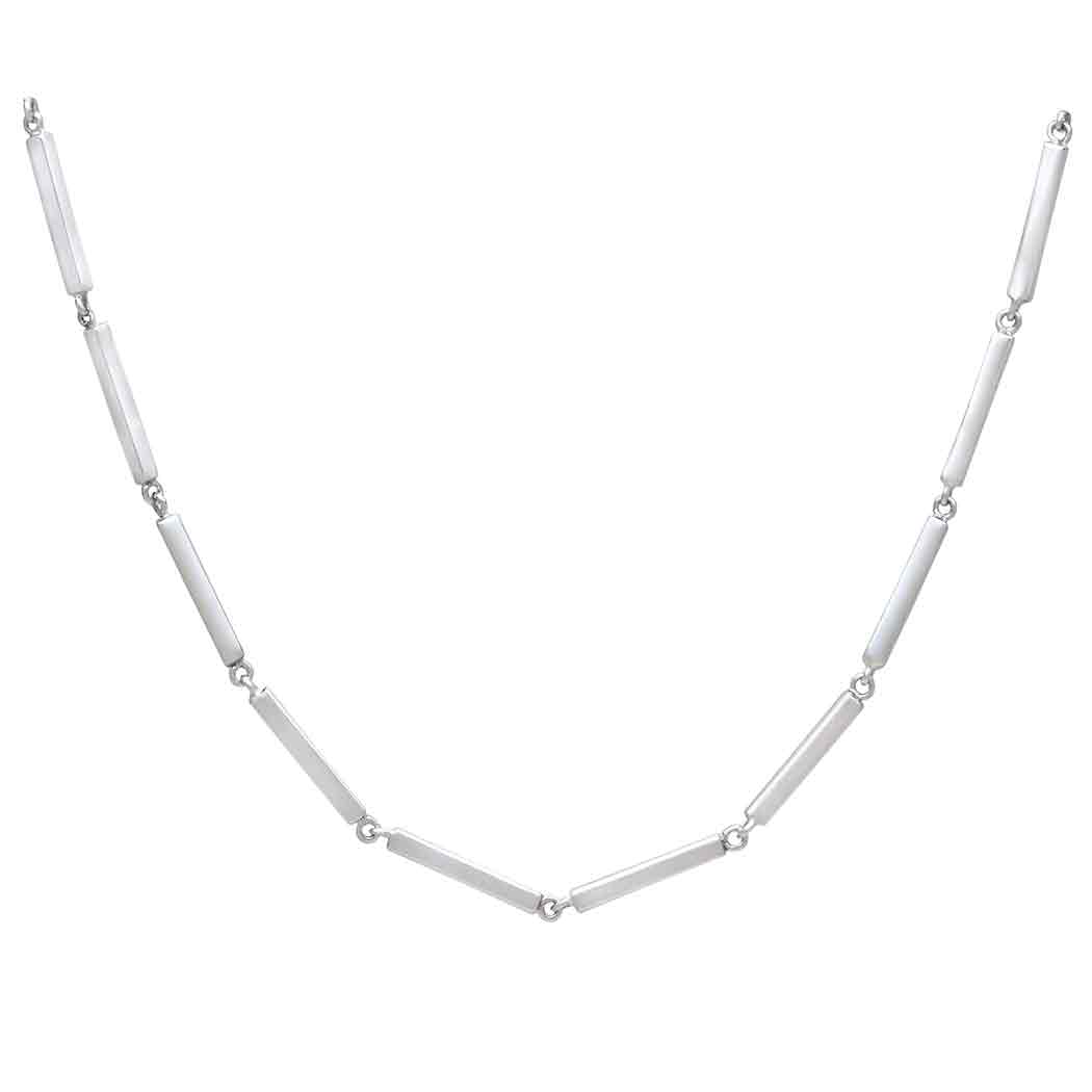 Sterling Silver 16 Inch Bar Necklace