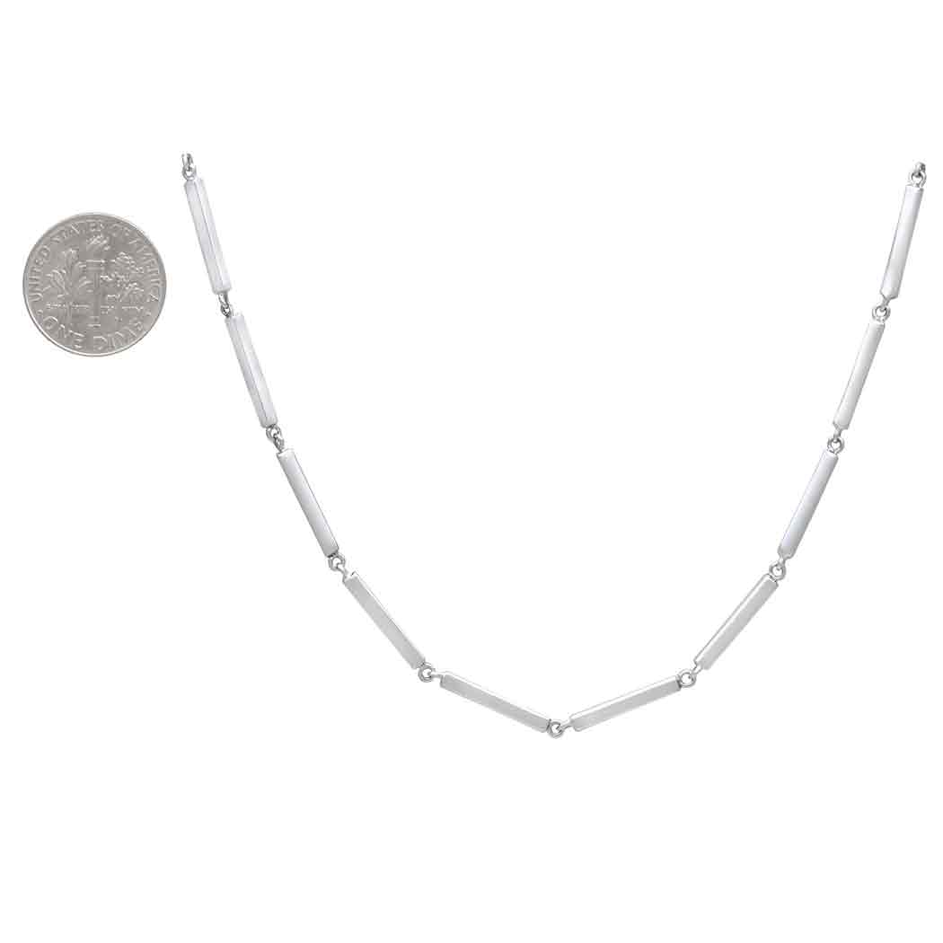 Sterling Silver 16 Inch Bar Necklace