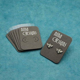 Nina Designs Lipped Earring Card - 20pc Pack