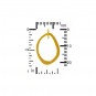  Gold Charm- Small Abstract Charm with 24K Gold Plate 22x14mm