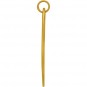 Gold Charm- Large Abstract Charm with 24K Gold Plate 39x27mm