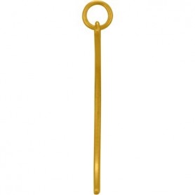 Gold Pendant - Crescent Moon with 24K Gold Plate 31x15mm