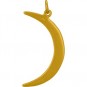 Gold Pendant - Crescent Moon with 24K Gold Plate 31x15mm