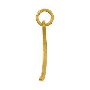Gold Charm - Moon with 24K Gold Plate 22x8mm