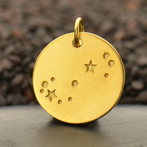 24K Gold Plated Scorpio Constellation Charm