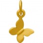 Gold Charm - Tiny Butterfly with 24K Gold Plate 12x10mm