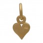 Gold Charm - Tiny Heart with 24K Gold Plate 11x5mm